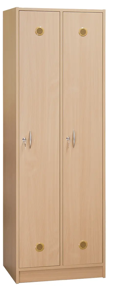 SSL - 180 - 60 šatní skříň dřevěná, 2-dveřová, háček, 1800 x 600 x 500, sokl, buk royal